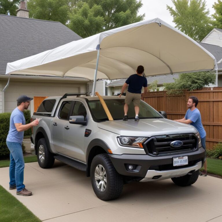 Step-by-step home installation of a Ford Ranger truck canopy