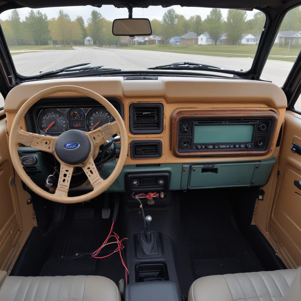 Accessing the auxiliary upfitter switch wiring in a Ford Bronco
