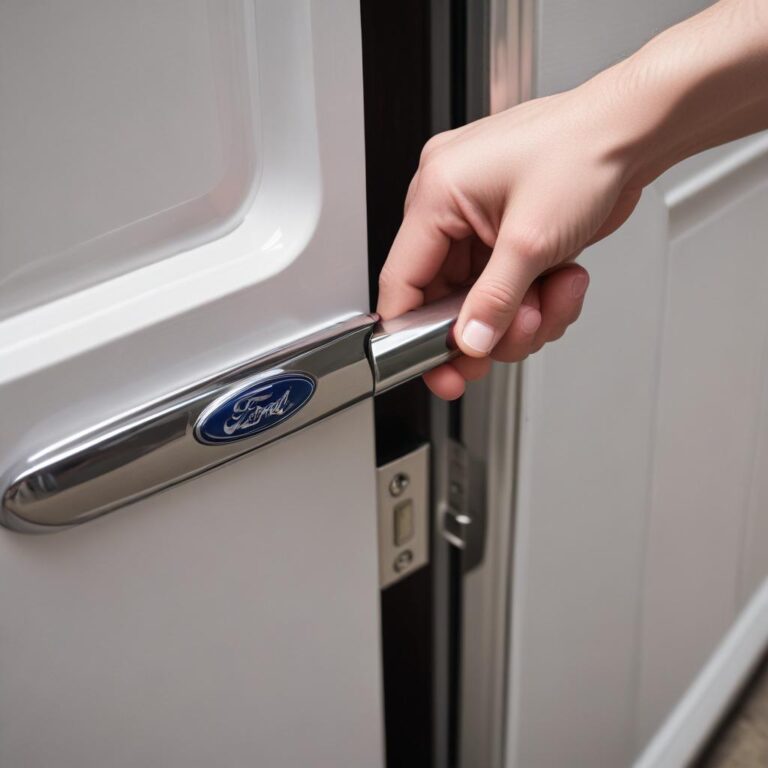A faulty Ford door handle failing to open the door