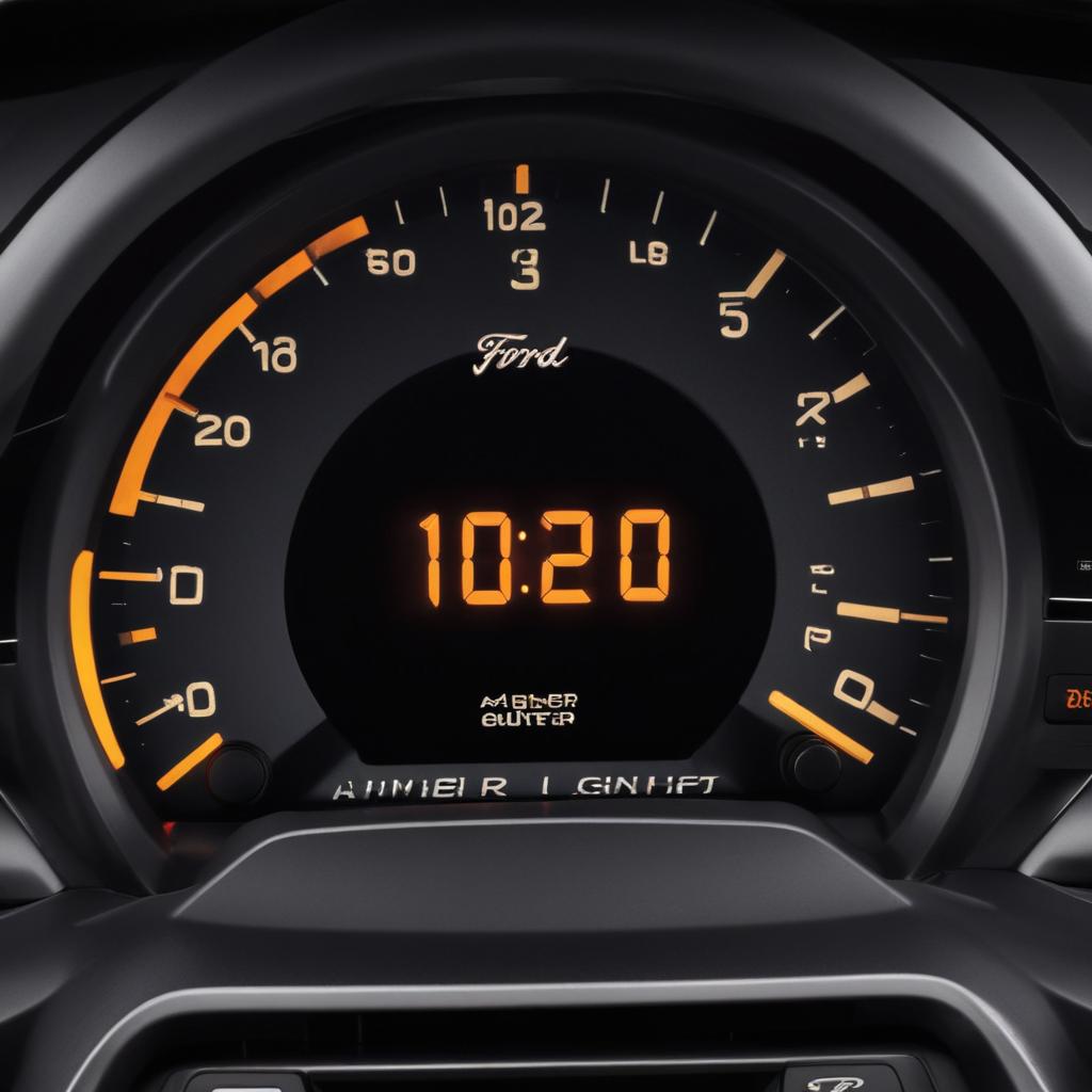 Common engine warning messages appearing on a Ford dashboard
