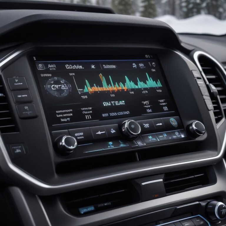 Ford climate control system showing high heat settings during winter