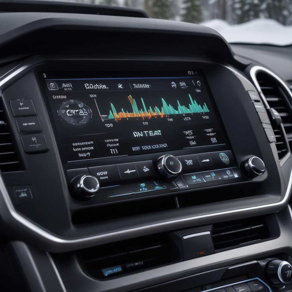 Ford climate control system showing high heat settings during winter