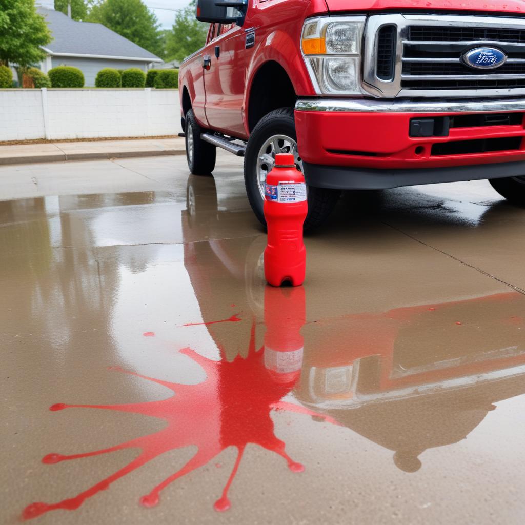 Identifying a power steering fluid leak under a Ford