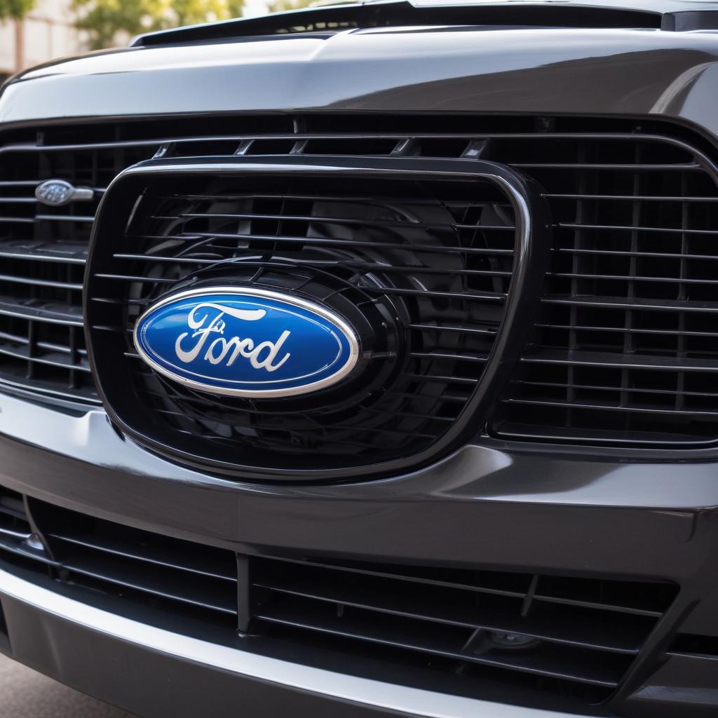 The electric cooling fan assembly in a Ford car