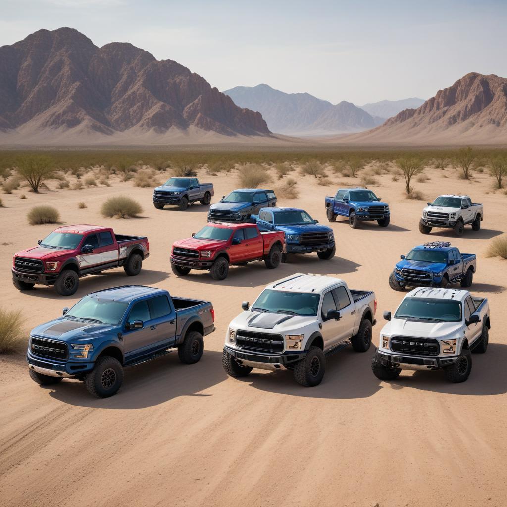 The complete range of Ford Shelby performance pickups