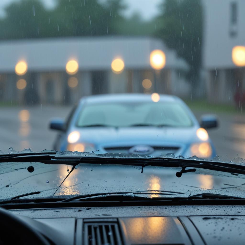 Ford windshield wipers stuck during a rainstorm