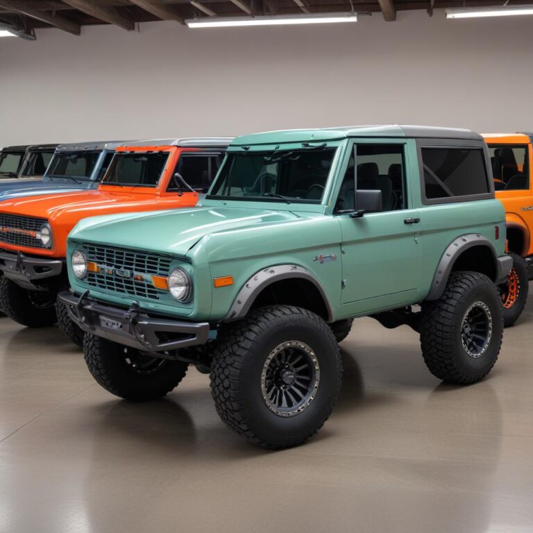 Matching factory color codes for Ford Bronco plastic fender flares