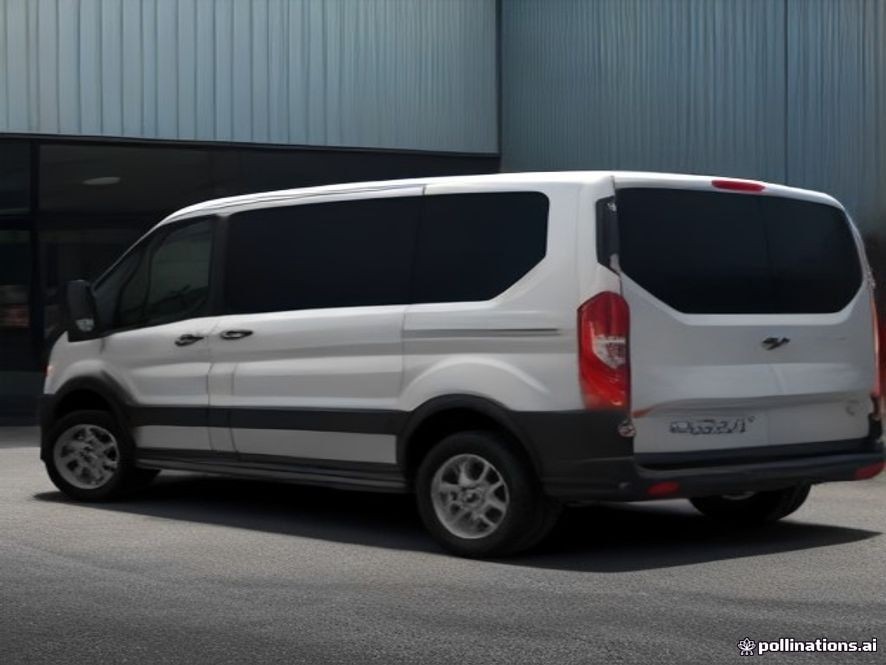 2026 Ford Transit High Roof van showing 253 degree rear door hinges.